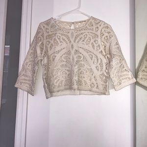 Knit/lace top